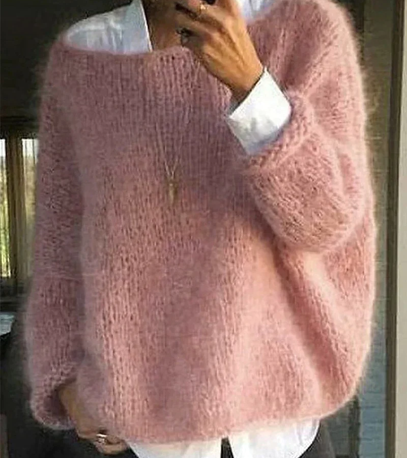 Oversized Sweater Women Soft Cozy Knitted Winter Fashion 0