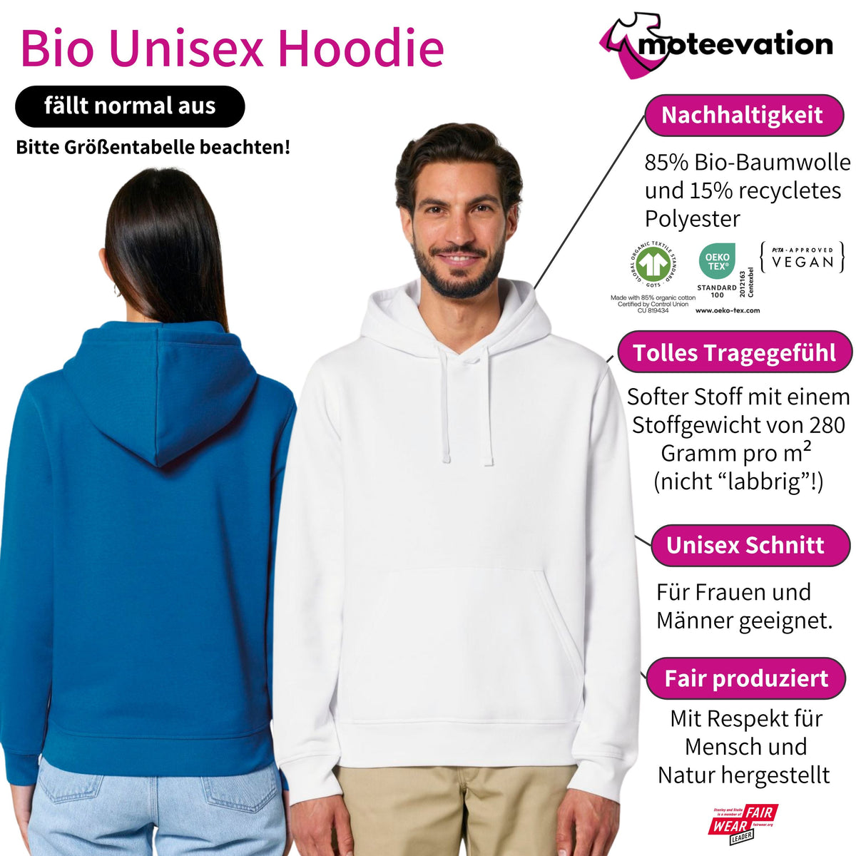 Oversized Unisex Hoodie - Solid Black or Grey, Soft Cotton, Cozy Streetwear 7
