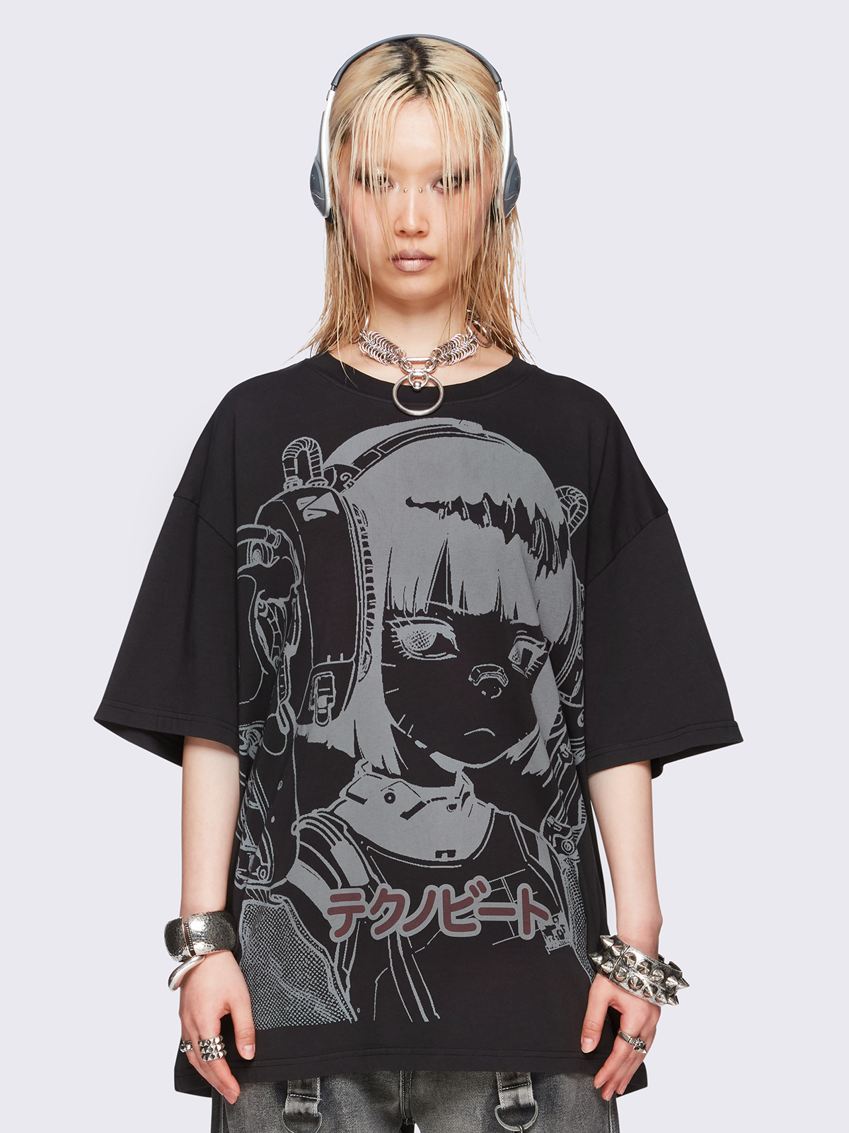 Oversized Women's T-Shirt - Soft Cotton Graphic Tee with Dropped Shoulder Style 0