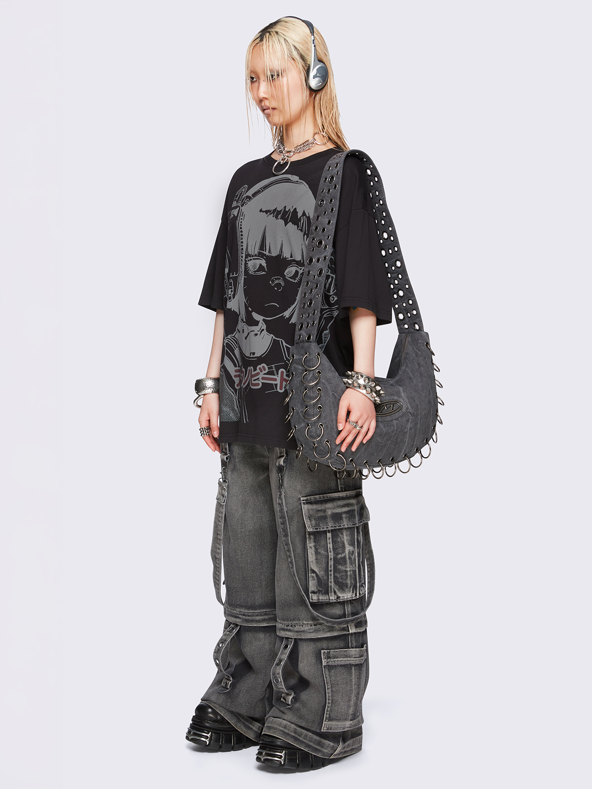 Oversized Women's T-Shirt - Soft Cotton Graphic Tee with Dropped Shoulder Style 3