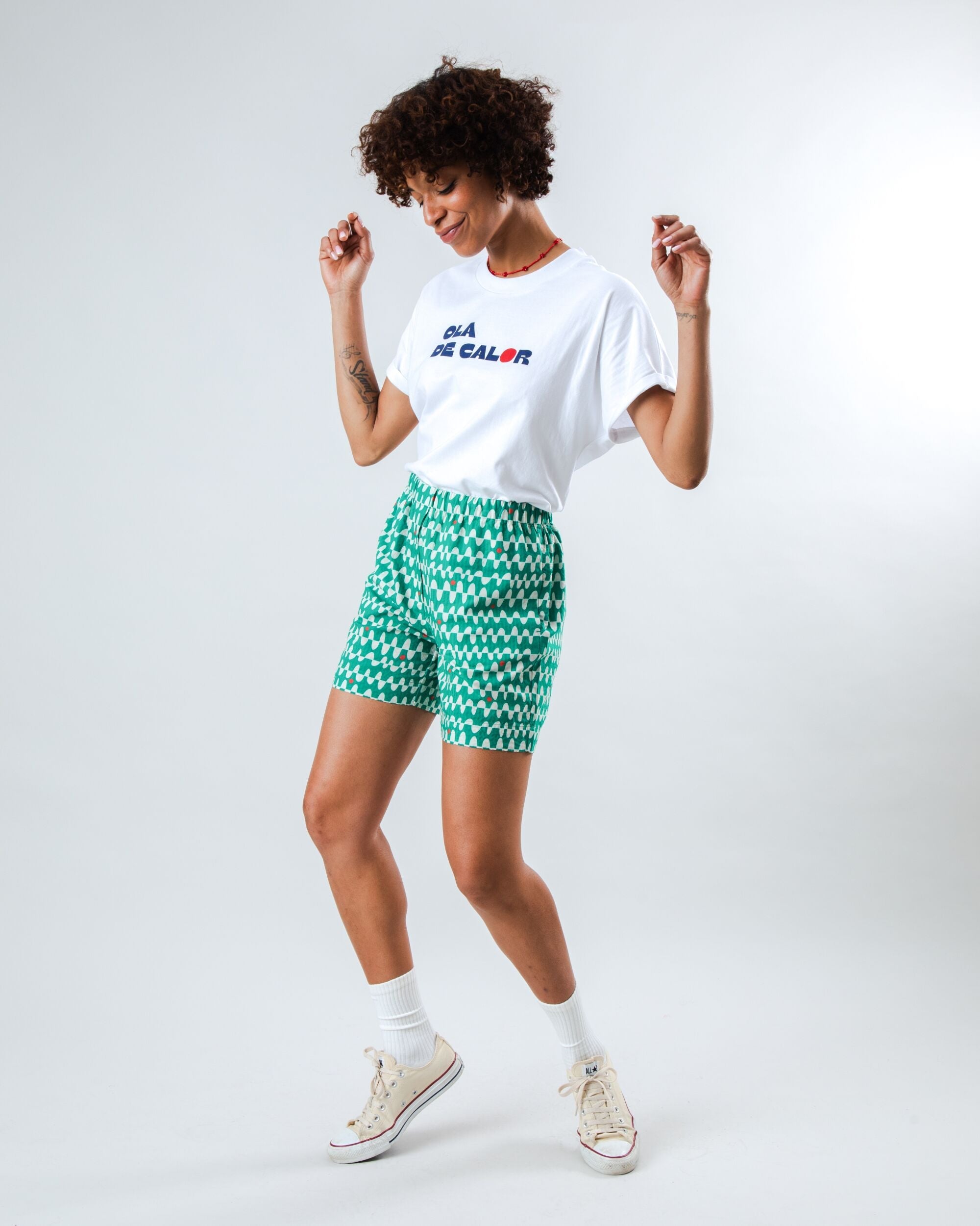 Oversized Women's T-Shirt - Soft Drop Shoulder Graphic Tee in Neutral Tones 2