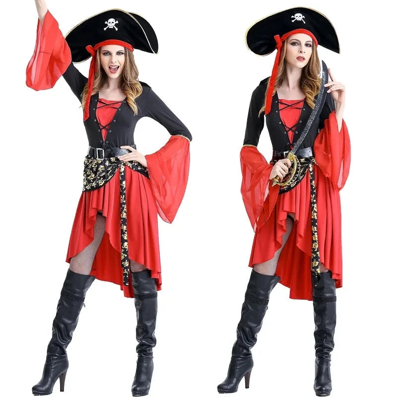 Pirate Captain Costume Dress Midi Cut Halloween Adventure 1