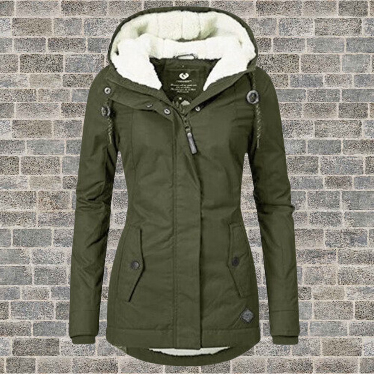 Pleated Cotton Coat Women Hood Elegant Design Winter Outerwear 5