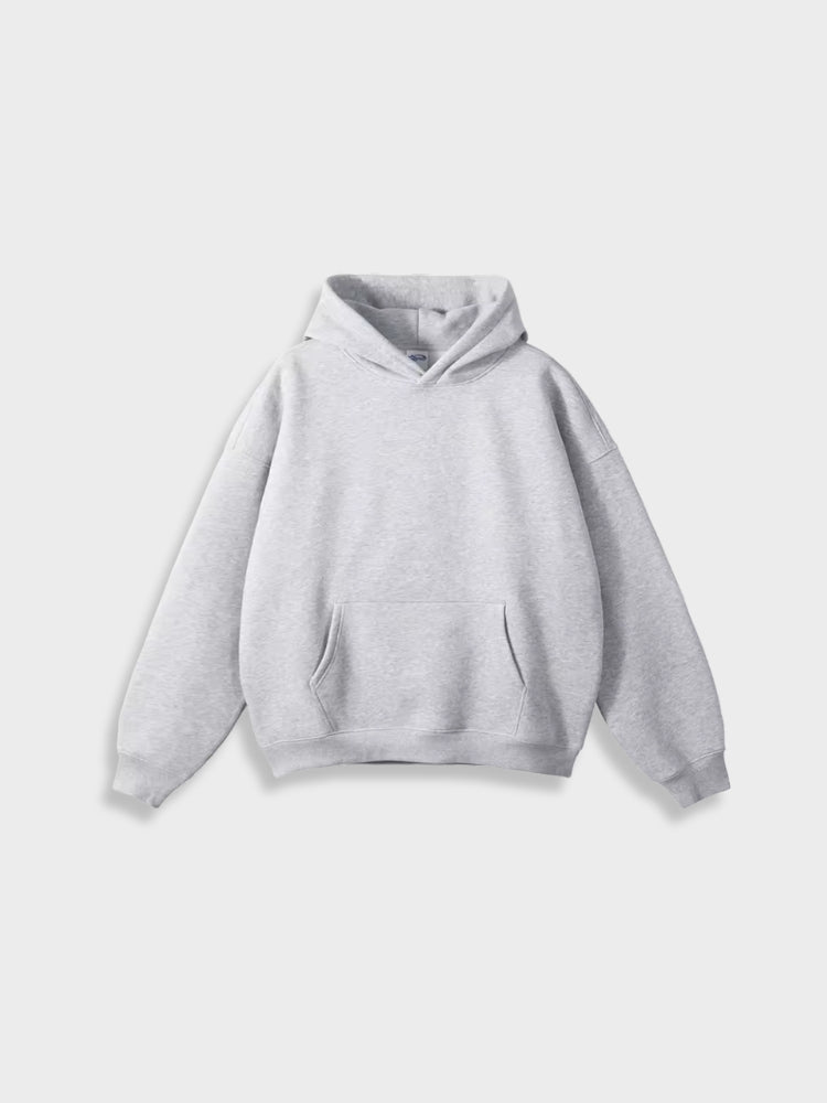Premium Oversized Hoodie for Men - Soft Heavyweight Cotton, Black or Grey 1