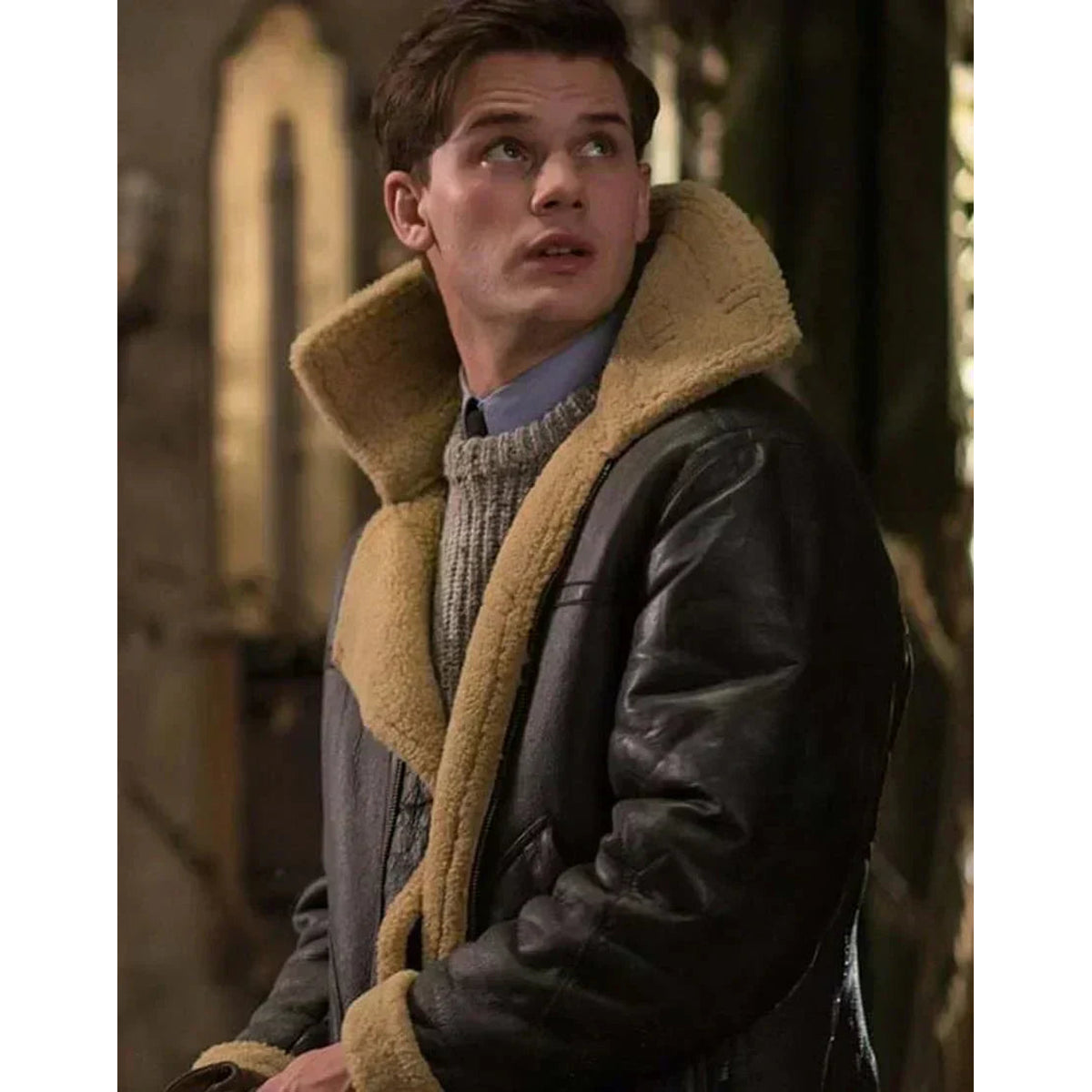 Premium Shearling Jacket Men Tailored Fit Cozy Warmth Timeless Style 4