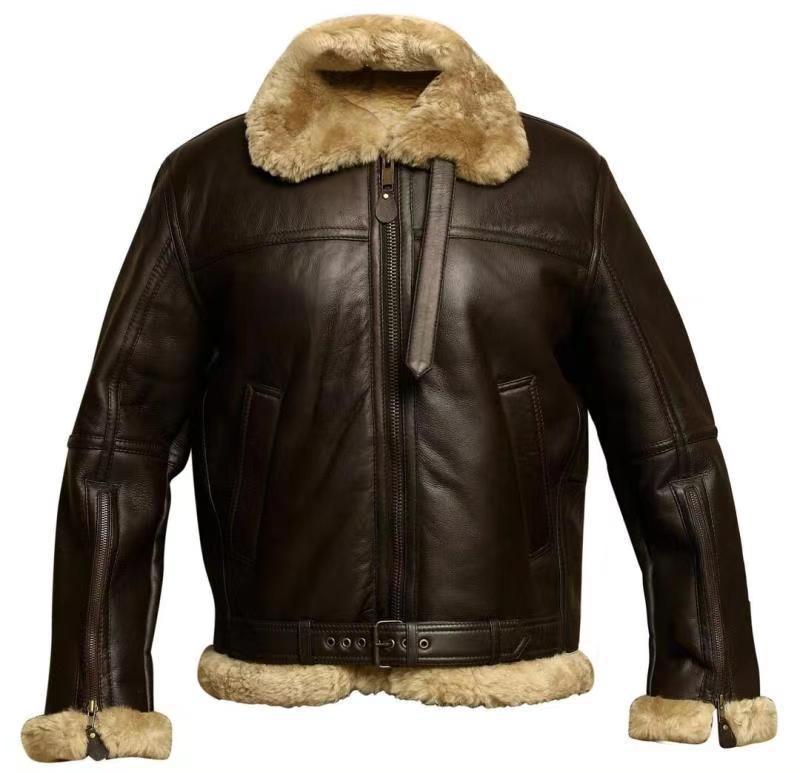 Premium Shearling Jacket Men Tailored Fit Cozy Warmth Timeless Style 5
