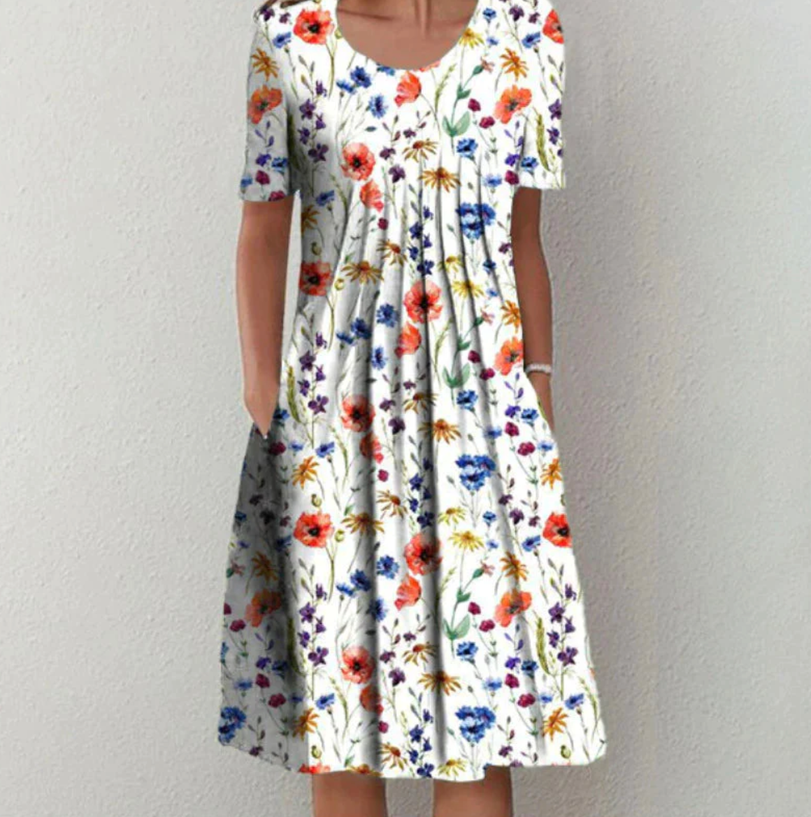 Printed Midi Summer Dress Women Comfortable Casual Chic Stylish 0