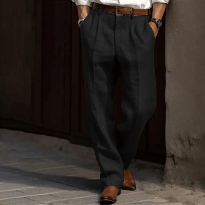 Retro Men’s Trousers Classic Pinstripe Elegant Comfort Stylish Fit 2