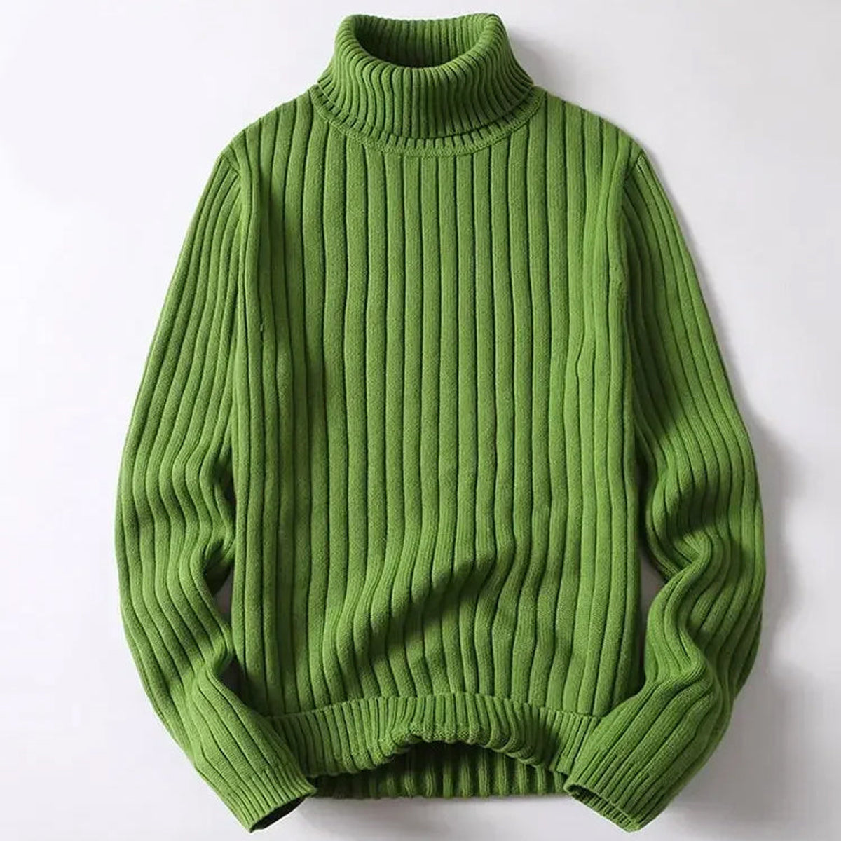 Roll Top Warmth Sweater Women Elegant Striped Design for Winter 3