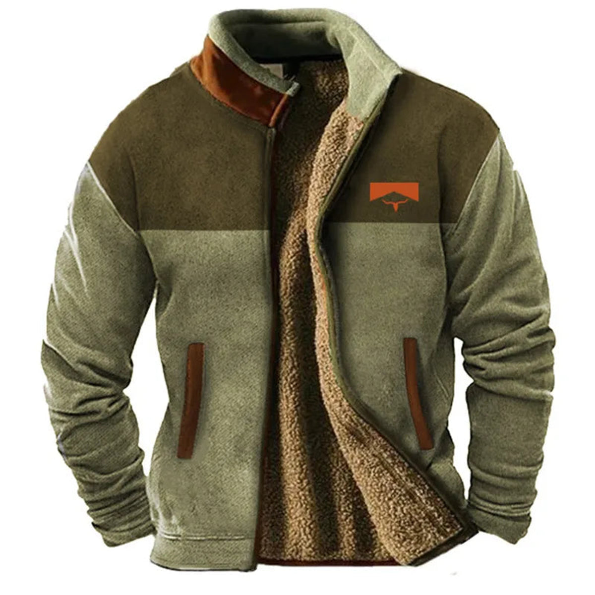 Sherpa Jacket Distinctive Western Style Warm Fleece Outdoor Adventure 0