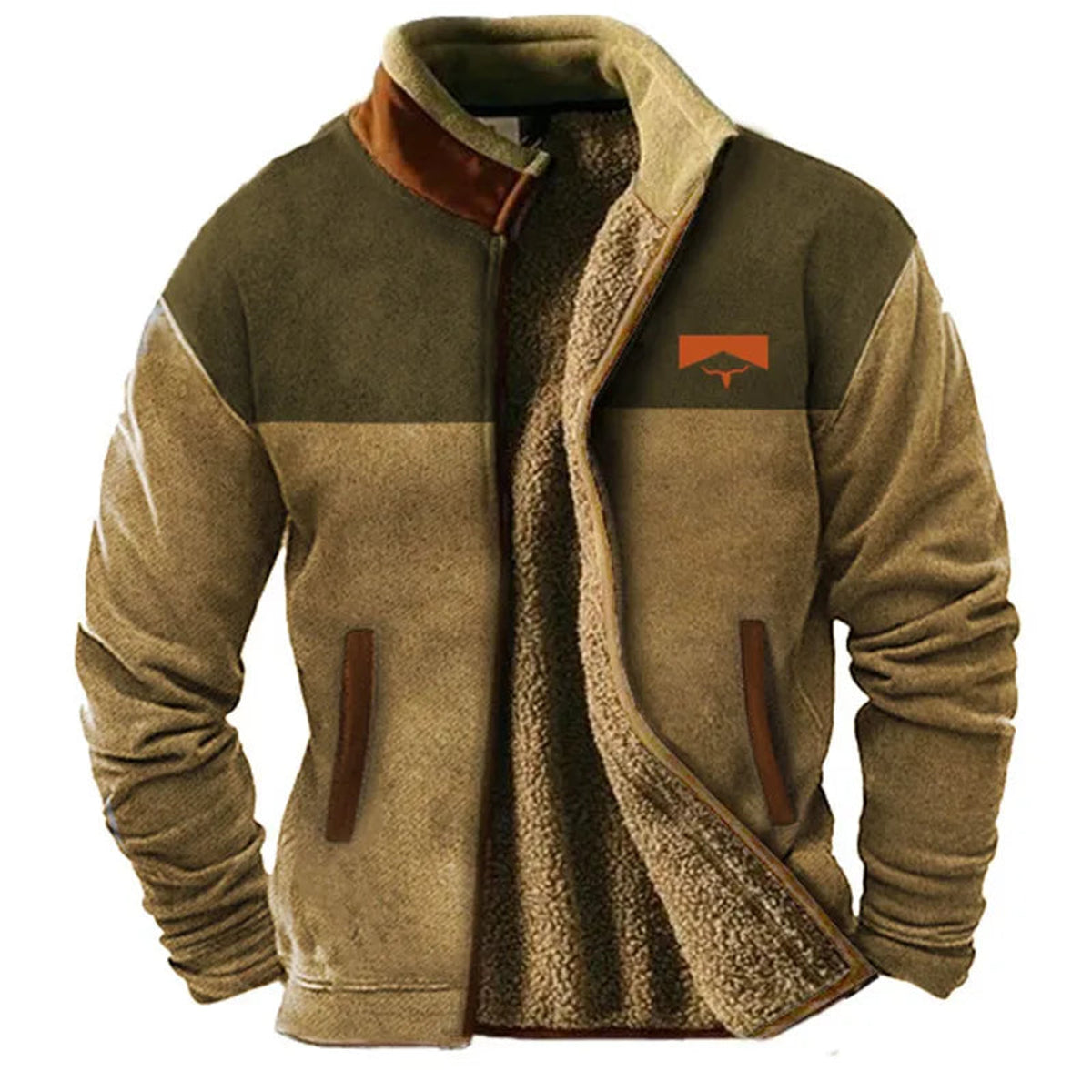 Sherpa Jacket Distinctive Western Style Warm Fleece Outdoor Adventure 4
