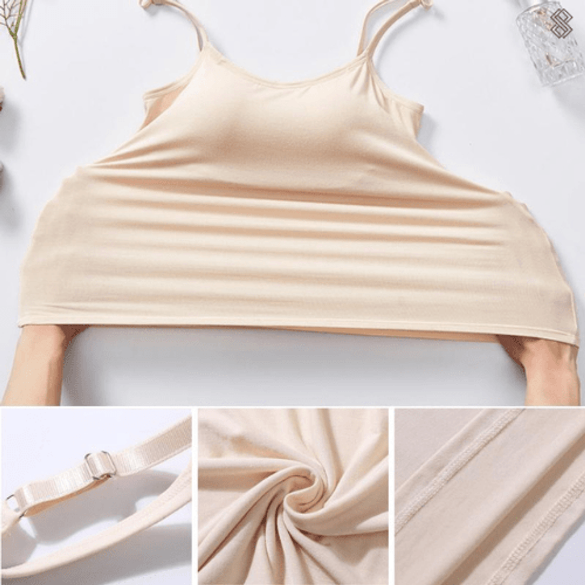 Silky Top Women Integrated Bra Comfortable Chic Design 3