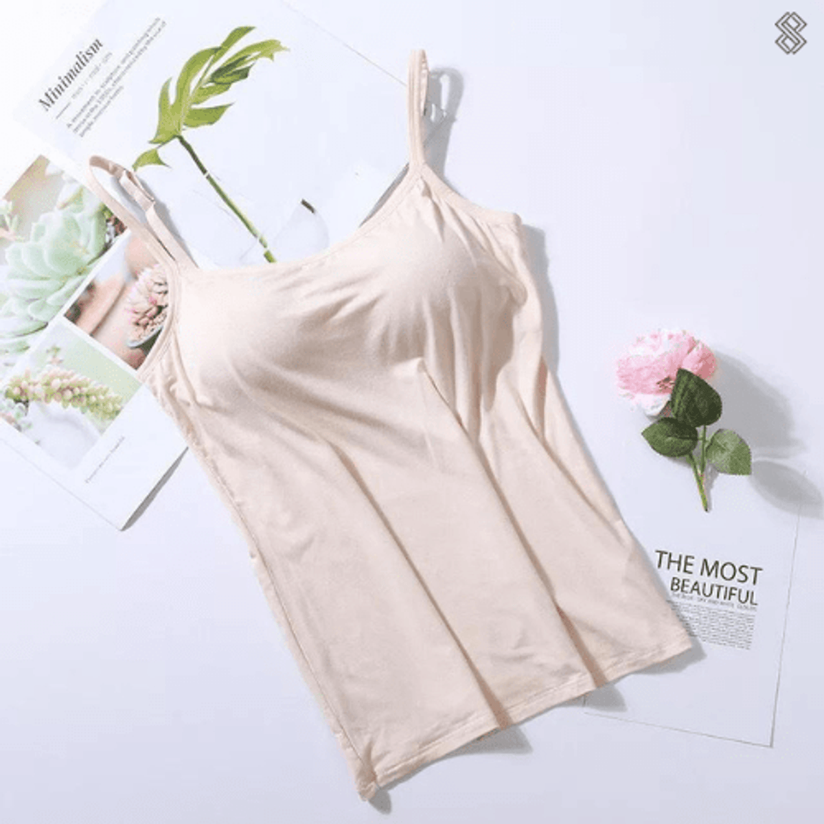 Silky Top Women Integrated Bra Comfortable Chic Design 9