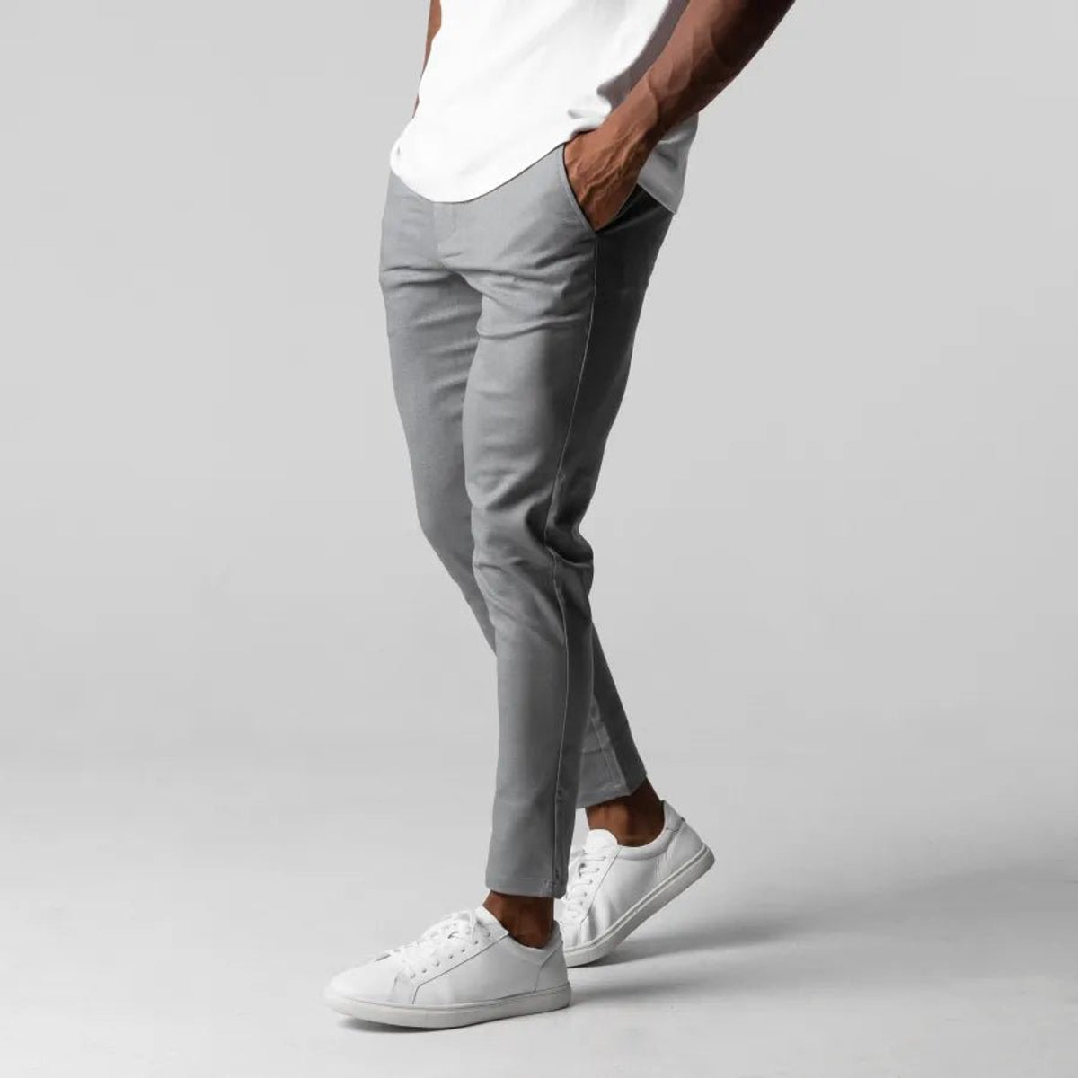 Slim Fit Chino Pants Mens Comfortable Stretch Versatile for Work and Leisure 3