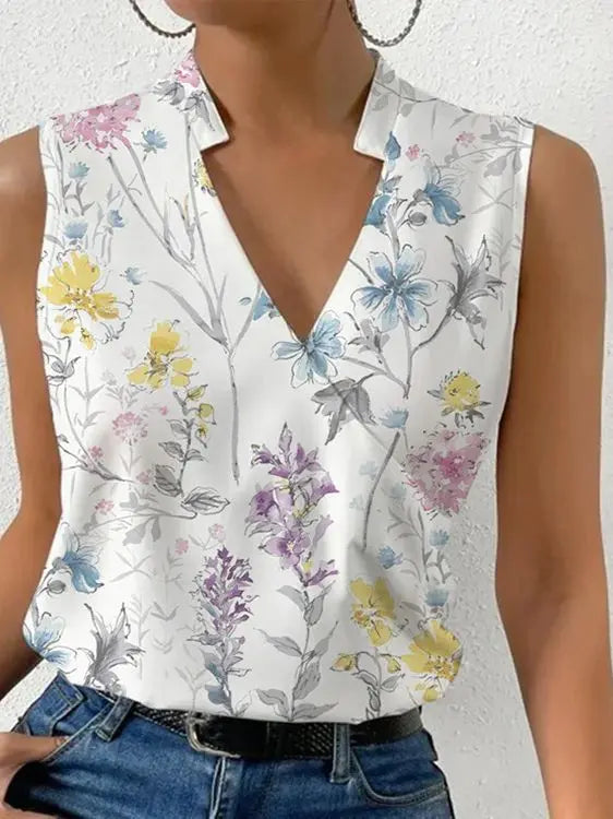 Soft Summer Top Women V-Neck Casual Lightweight Chic 1
