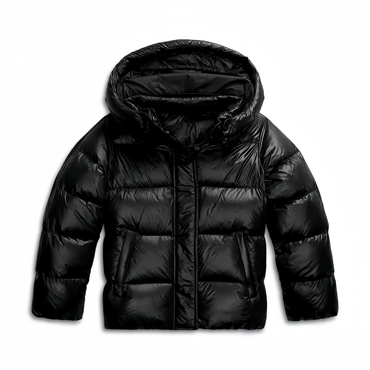 Sporty Quilted Jacket Women Hooded Casual Activewear Lightweight 1