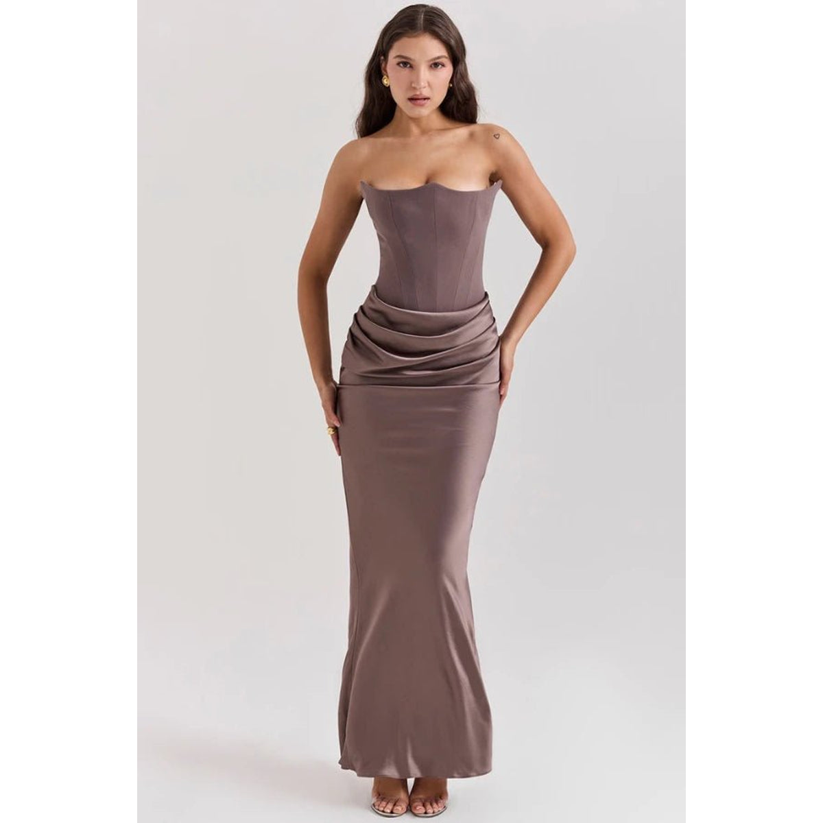 Strapless Corset Evening Gown Elegant Formal Dress for Weddings 0