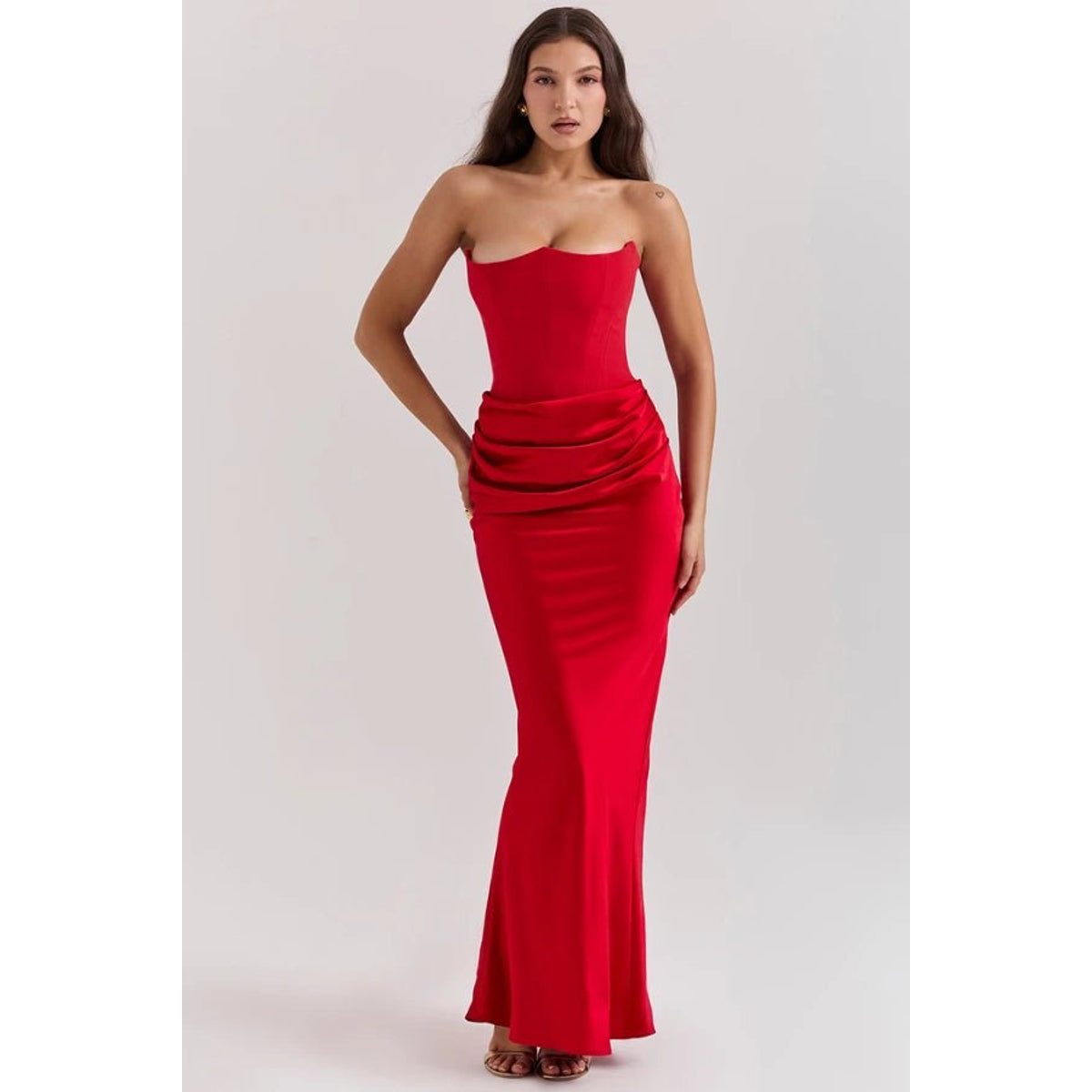 Strapless Corset Evening Gown Elegant Formal Dress for Weddings 10