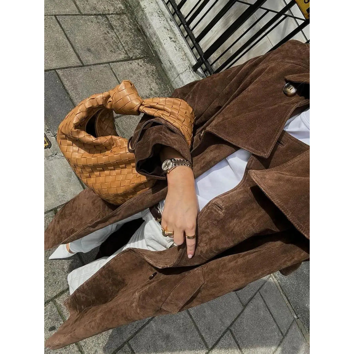 Suede Trench Coat Women Classic Elegance for Cool Days 3
