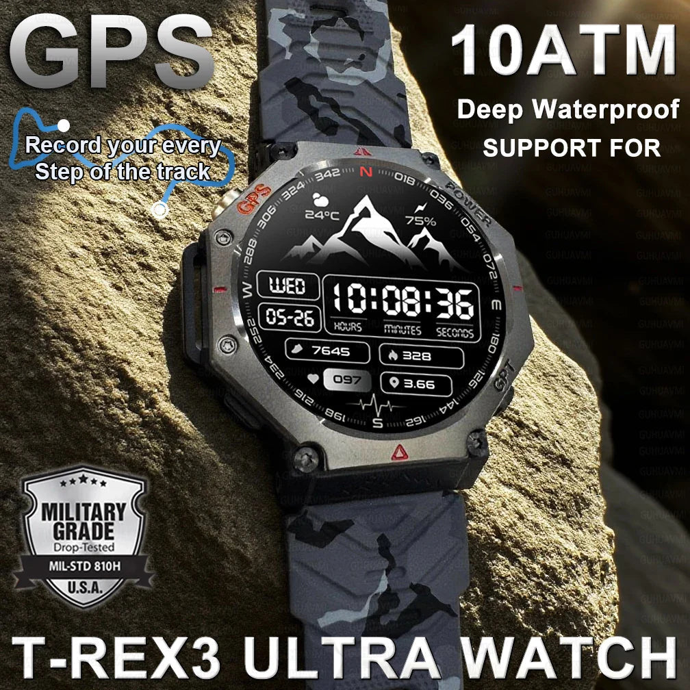 T-Rex 3 | Rugged Smartwatch with GPS & AMOLED Display | Waterproof for Outdoor Adventures 2