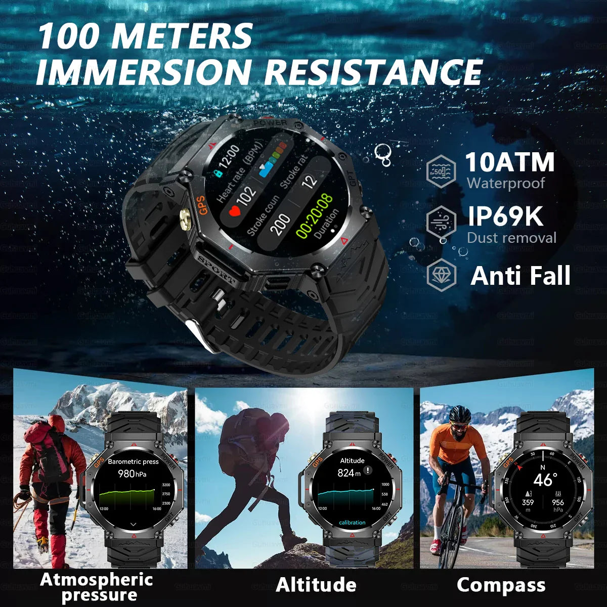 T-Rex 3 | Rugged Smartwatch with GPS & AMOLED Display | Waterproof for Outdoor Adventures 3