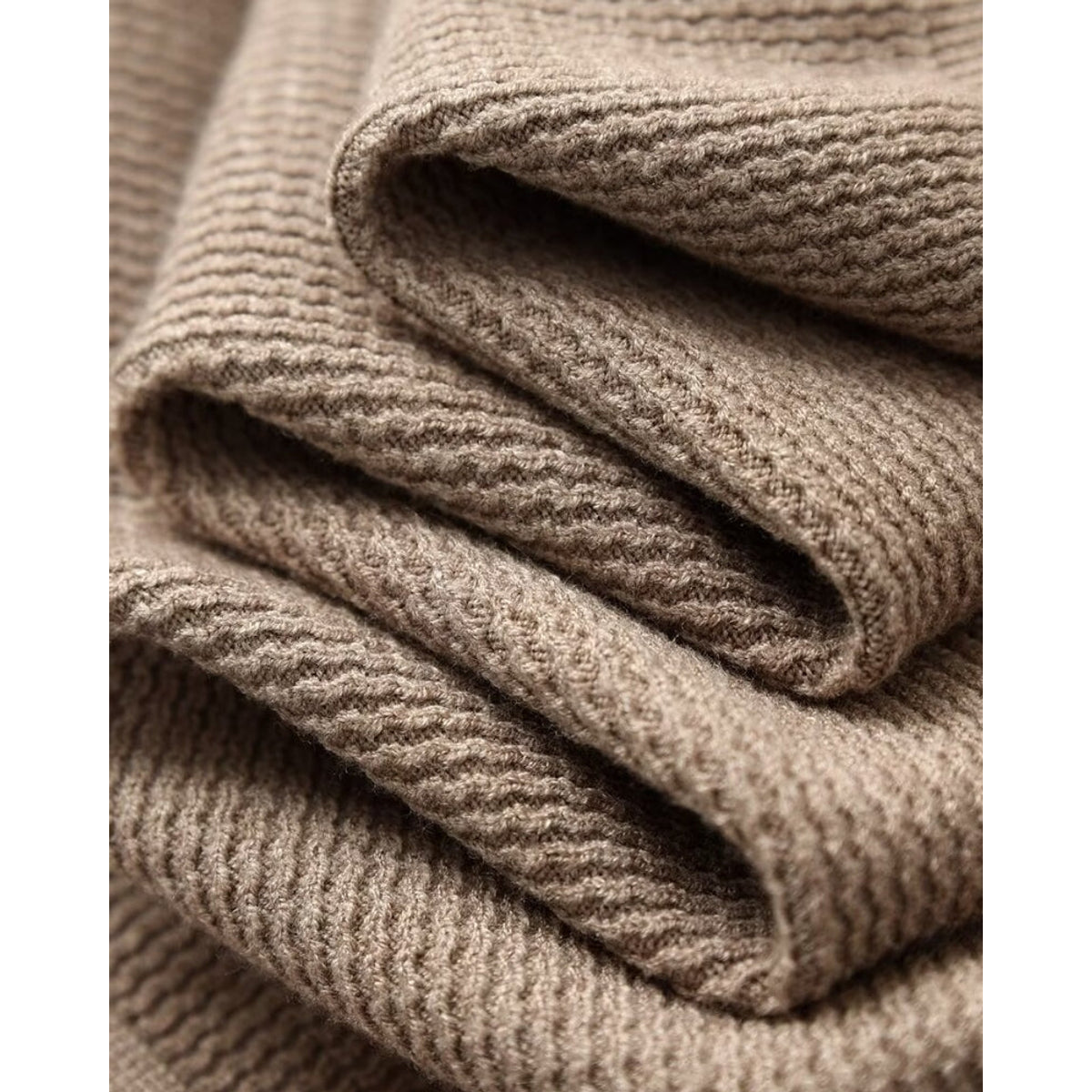 Textured Knit Polo Sweater Classic Style Everyday Comfort Casual 5