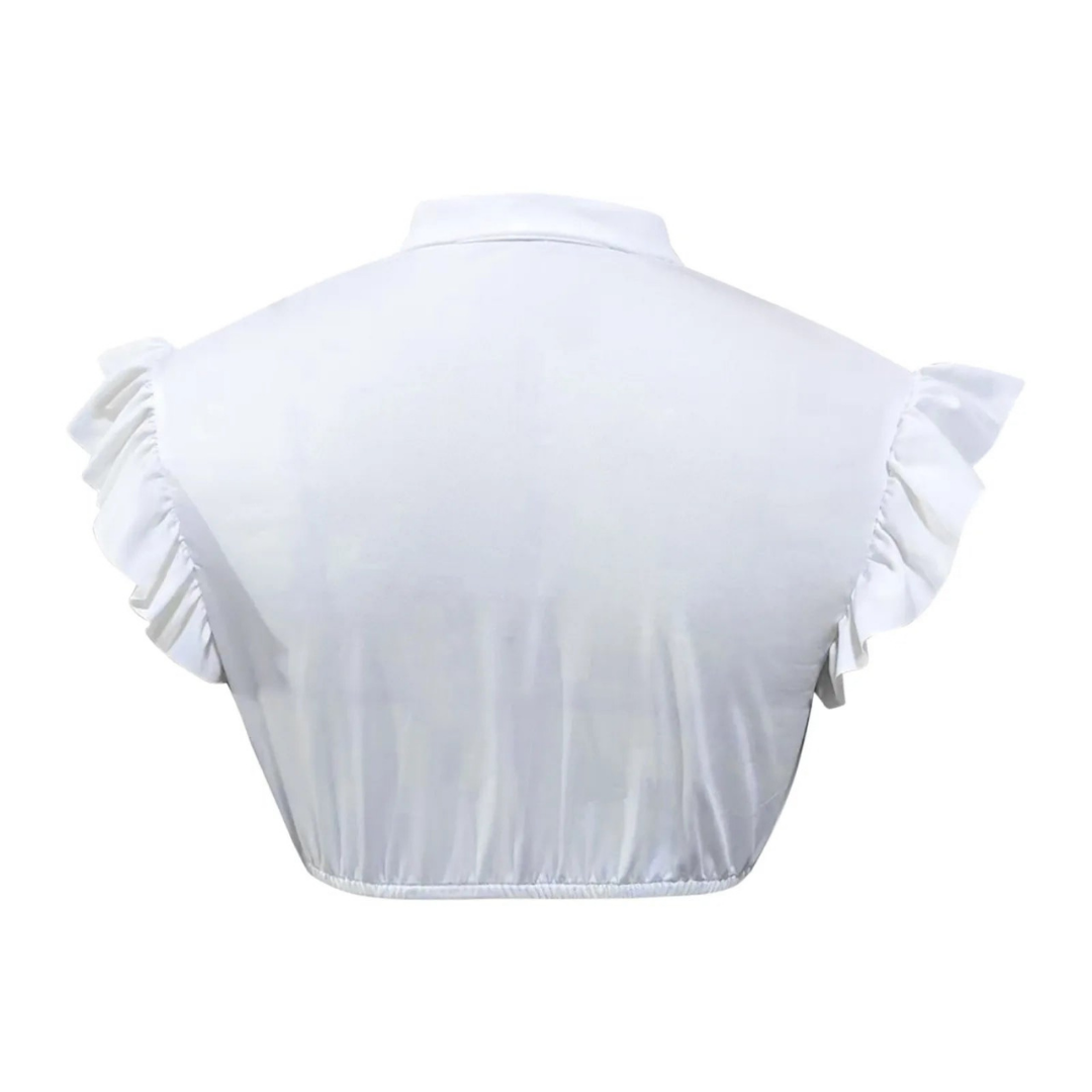 Traditional White Dirndl Blouse Women Elegant Oktoberfest Top Stylish Summer Wear 1