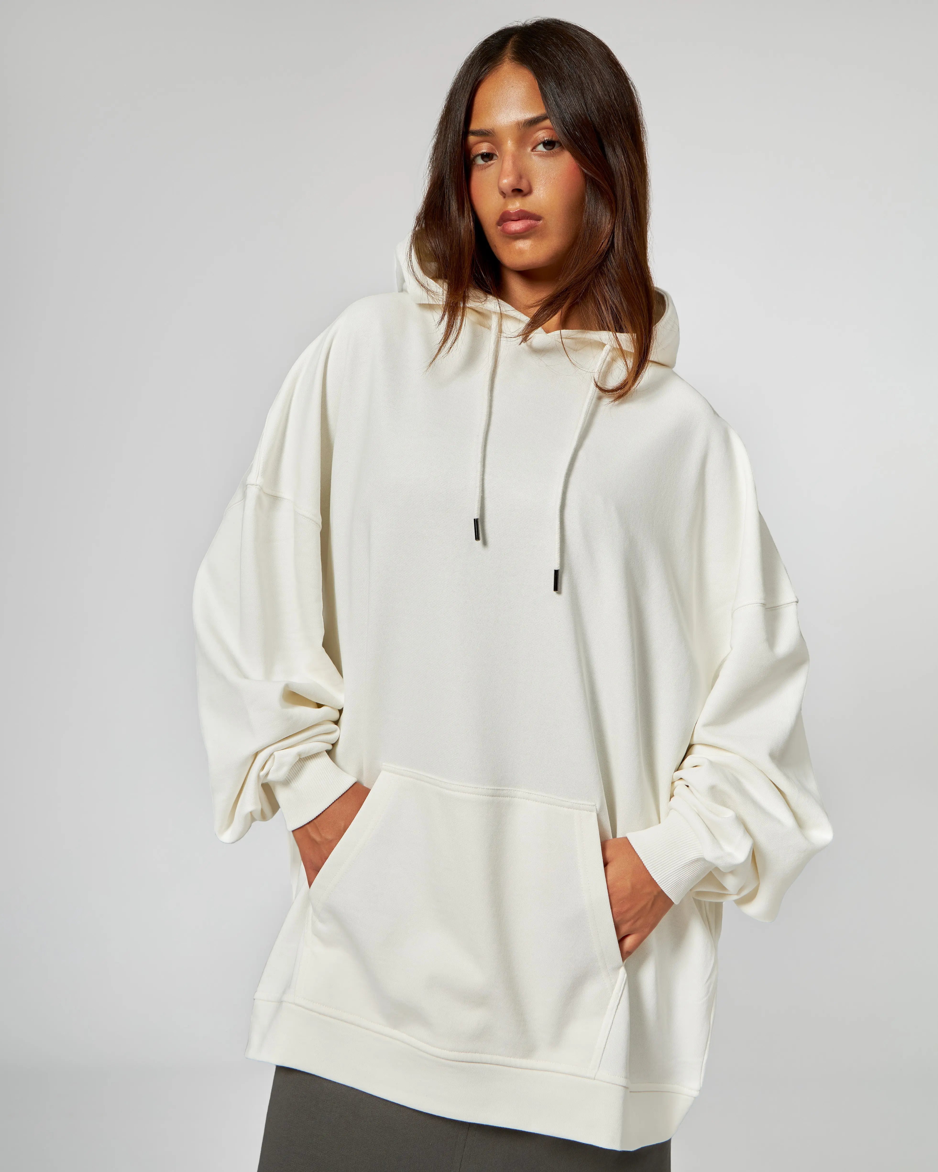 Unisex Oversized Hoodie - Soft Cotton, Relaxed Fit, Black or Grey Streetwear 3