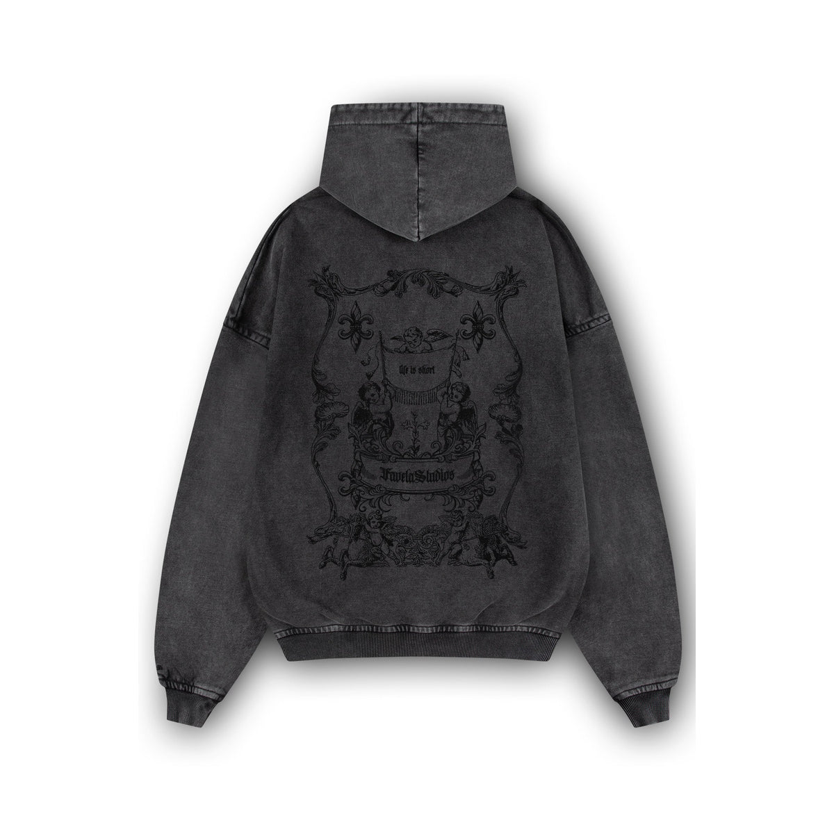 Unisex Oversized Hoodie - Soft Heavyweight Cotton, Black or Grey, Streetwear 0