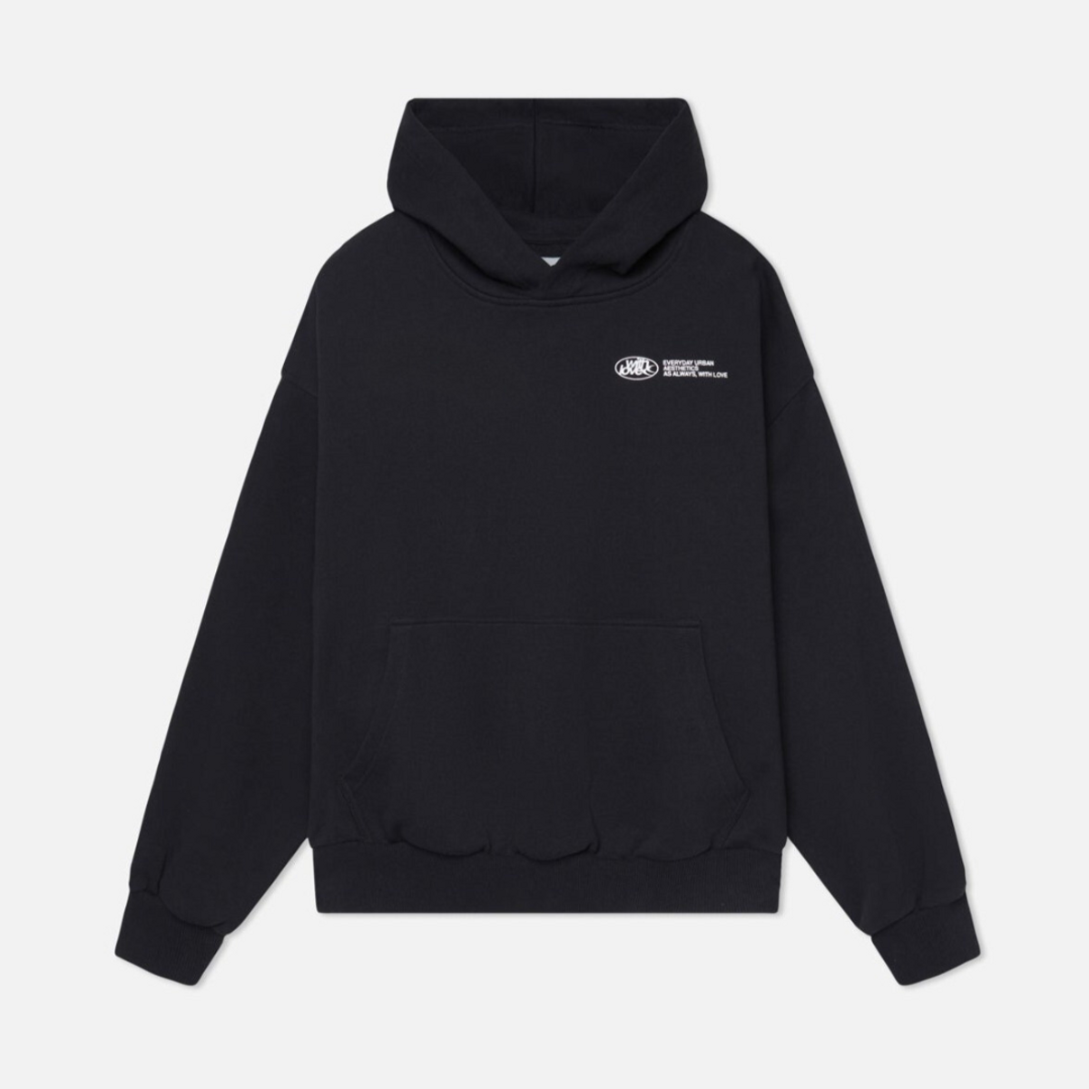 Unisex Oversized Hoodie - Soft Heavyweight Cotton, Minimalist Streetwear, Black or Grey 6