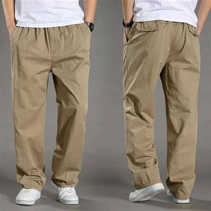 Urban Style - Black Cargo Pants for Men, High Waist, Relaxed Fit, Utility Pockets 3