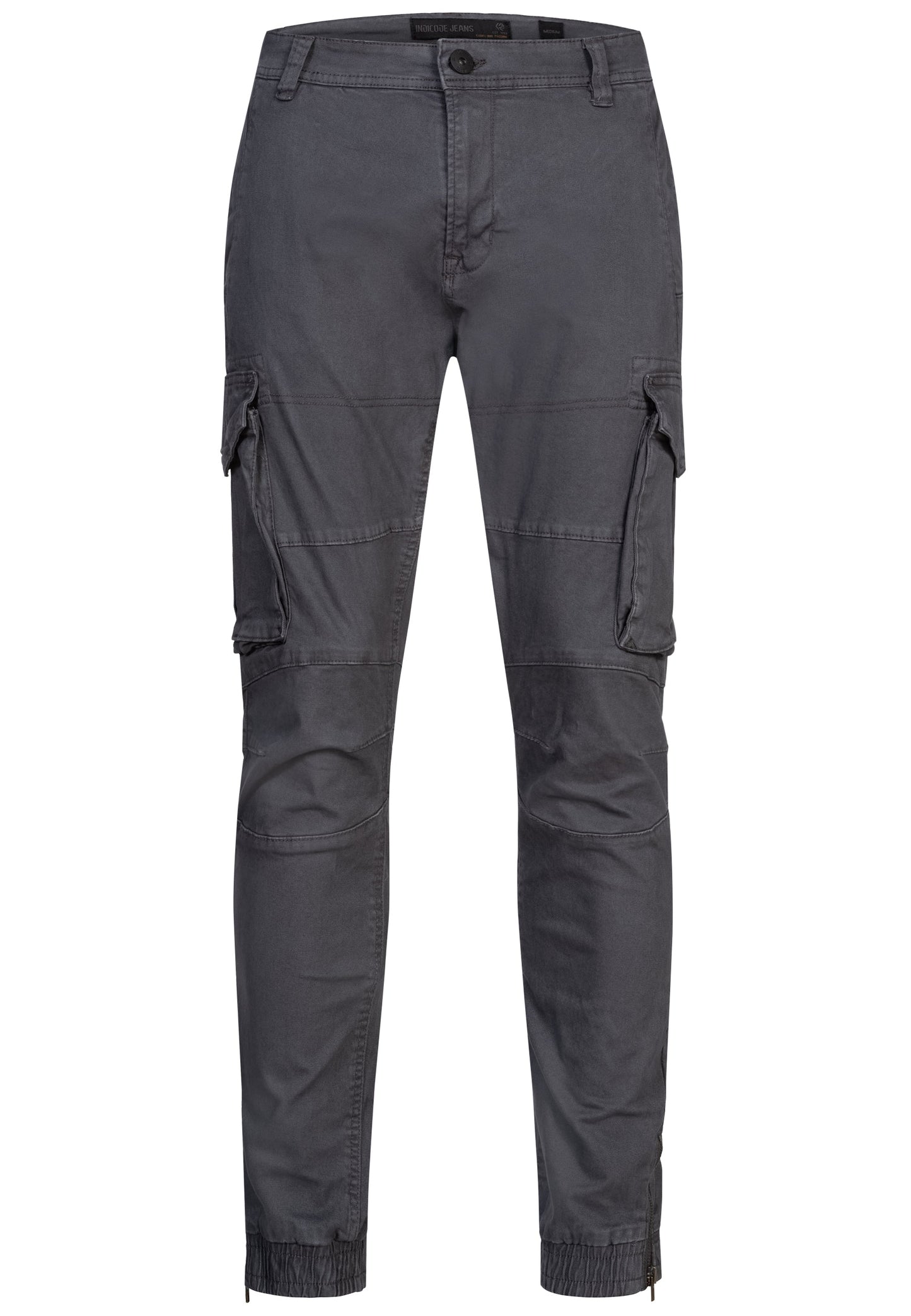 Urban Style - High Waist Mens Cargo Pants with Adjustable Drawstring, Utility Pockets, Black 2