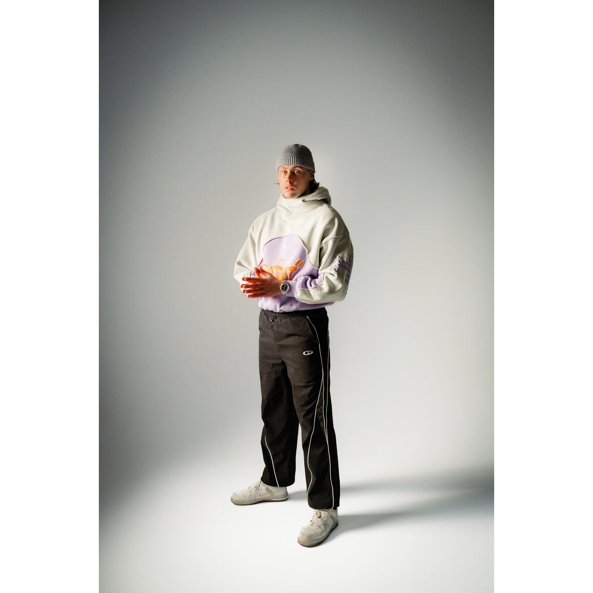 Urban Vibe - Oversized Hoodie for Men, Soft Cotton, Black & Grey, Streetwear 4