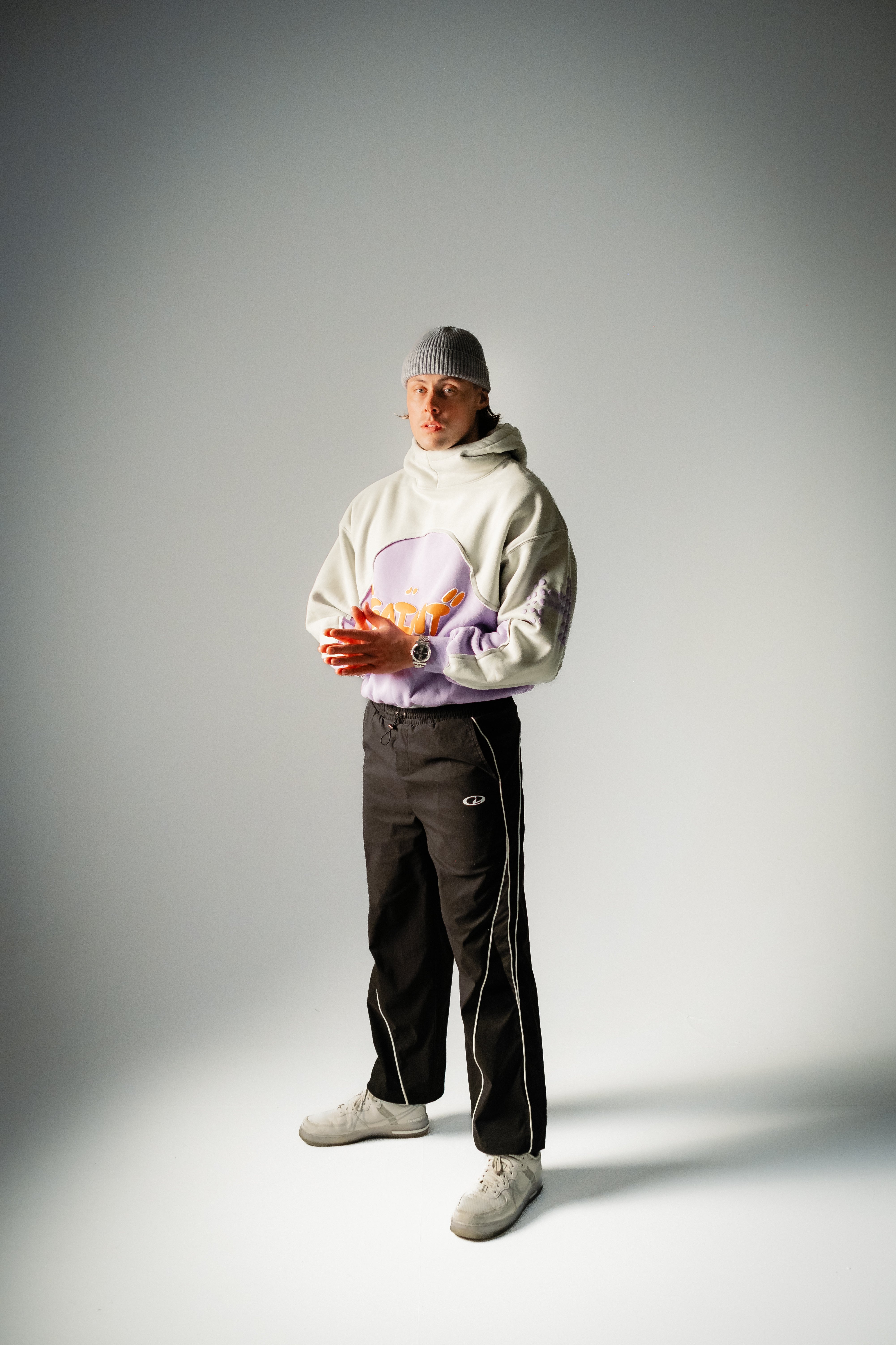 Urban Vibe - Oversized Hoodie for Men, Soft Cotton, Black & Grey, Streetwear 4