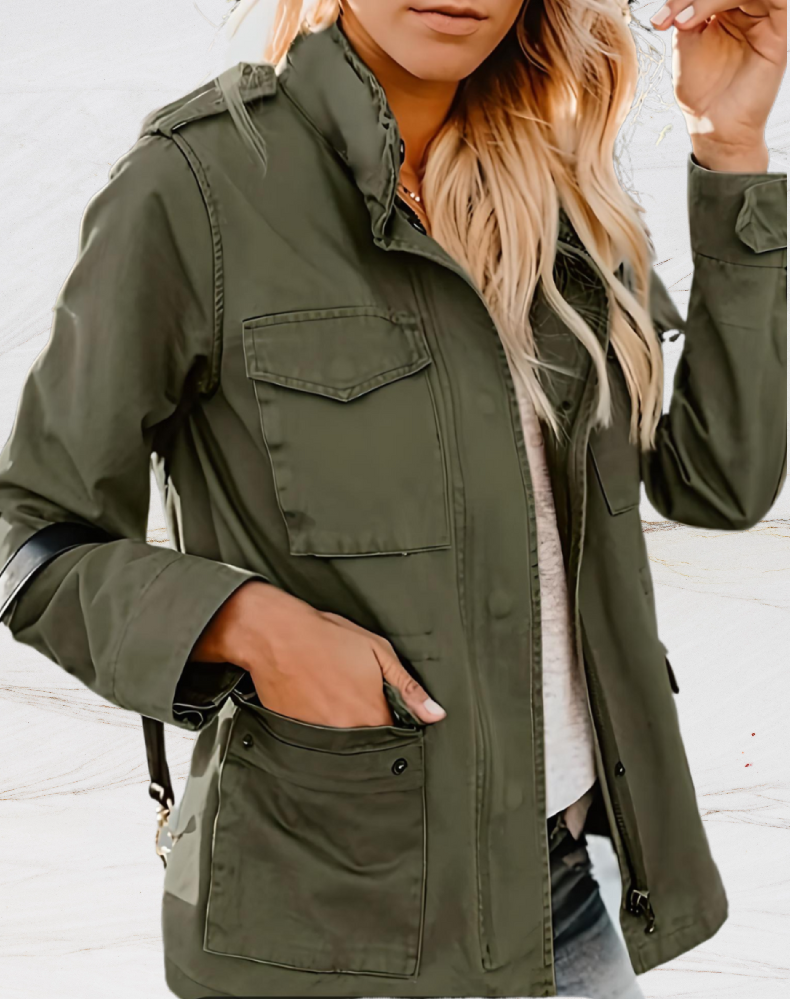 Utility Jacket Women Relaxed Fit Stylish Design for Everyday Wear 1