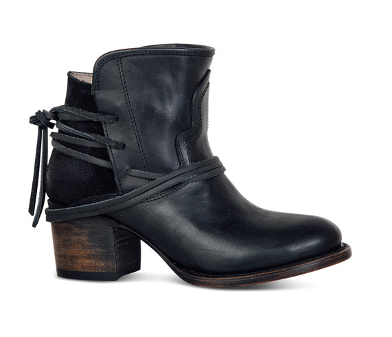 Vintage Dirndl Ankle Boots Women Lace-Up Design Pointed Toe Block Heel 2