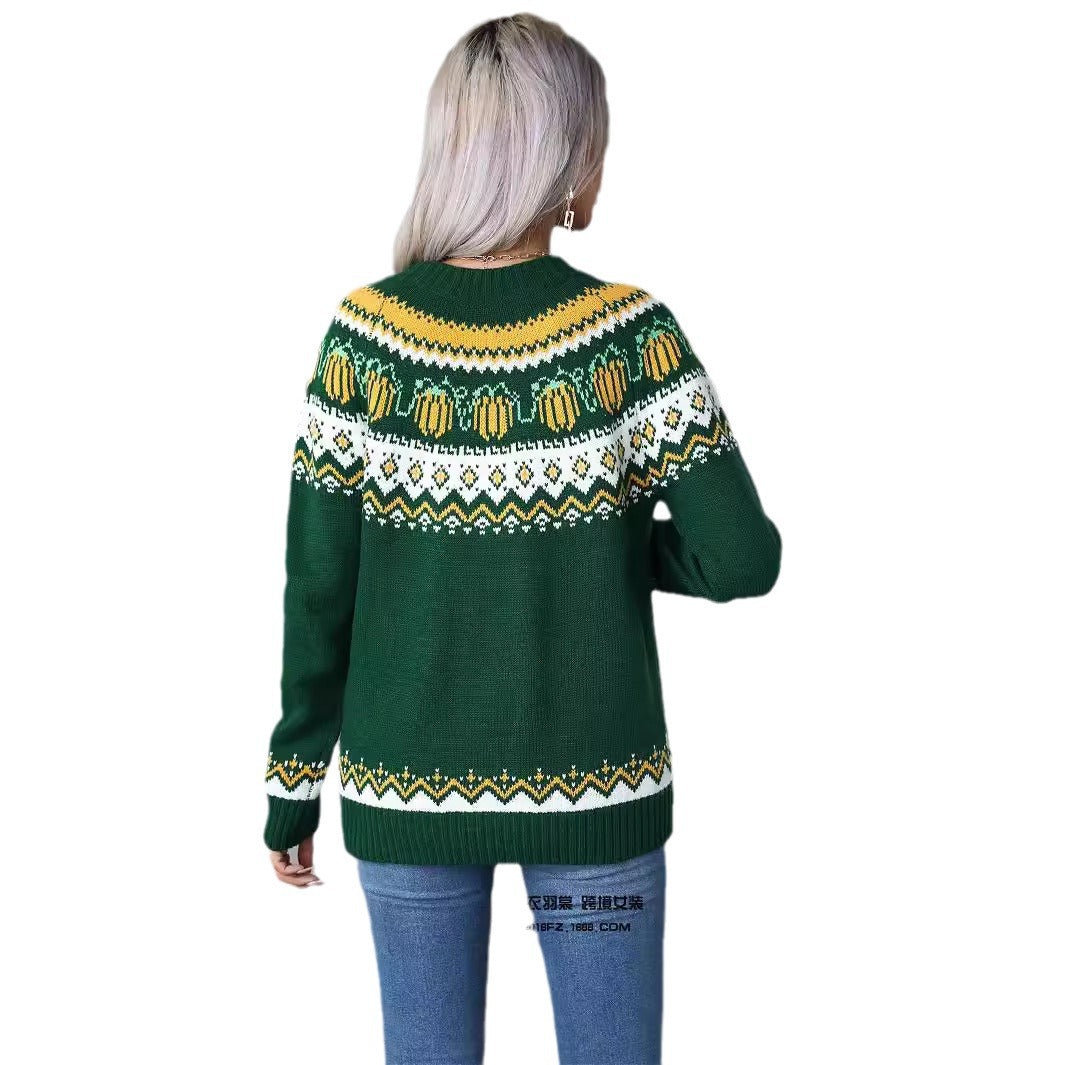 Warm Ethnic Sweater Women Cozy Autumn Essential Stylish Design 2