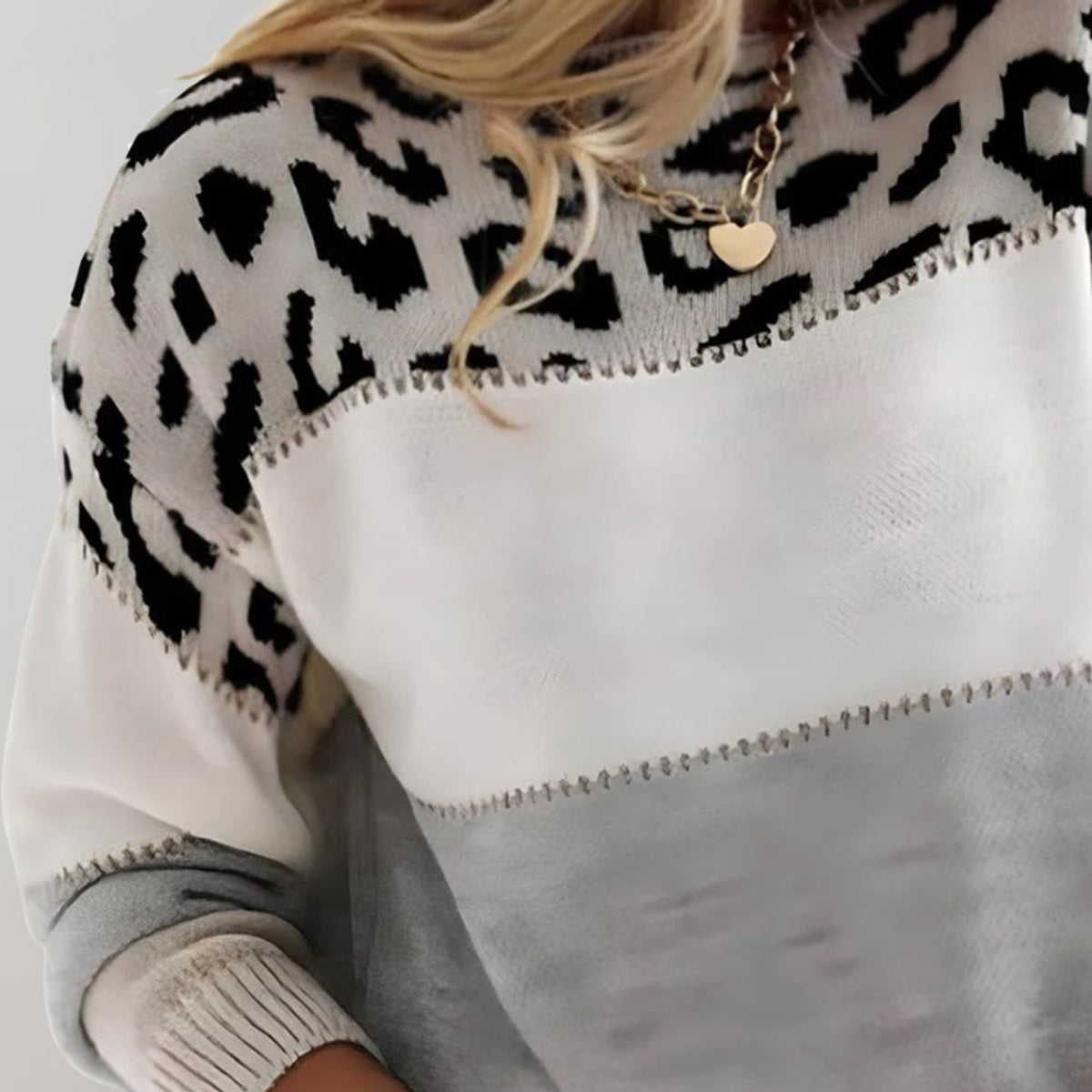Warm Knitted Sweater Women Classic Comfortable Design Oversized Style 1