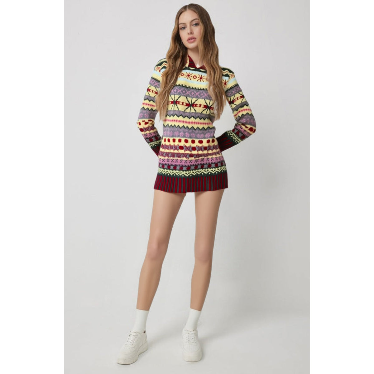 Warm Norwegian Sweater Women Casual Hoodie Winter Style Cozy Fit 0
