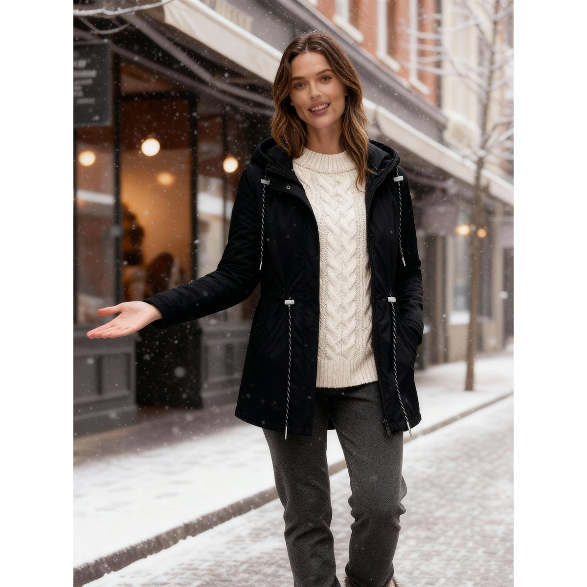 Waterproof Long Jacket All Seasons Stylish Comfort Versatile Chic 0