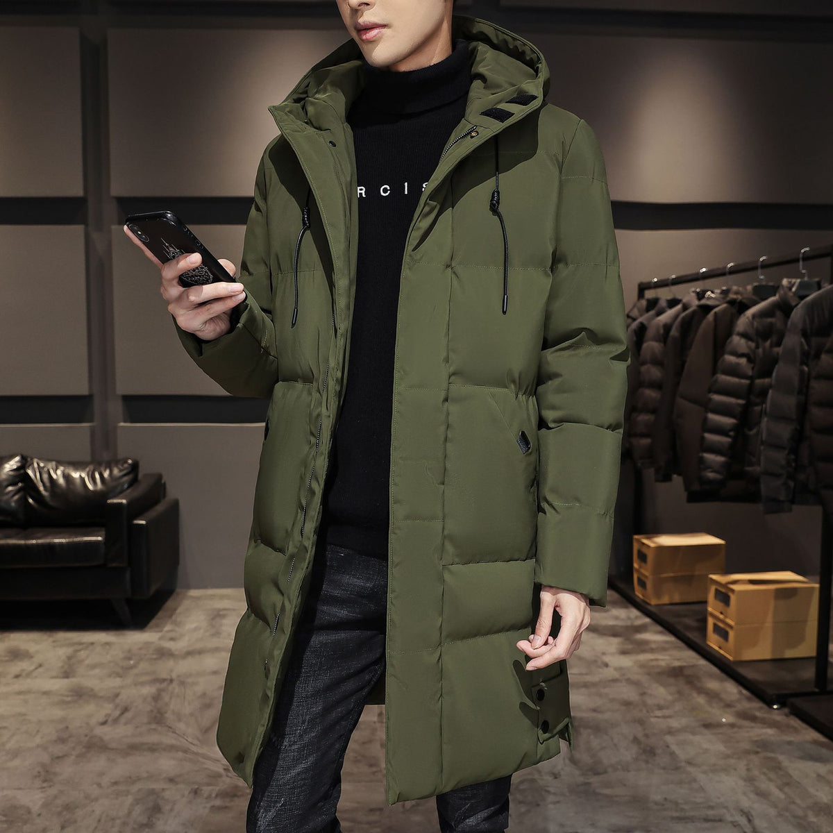 Waterproof Puffer Jacket Men Winter Down Insulation Stylish & Warm