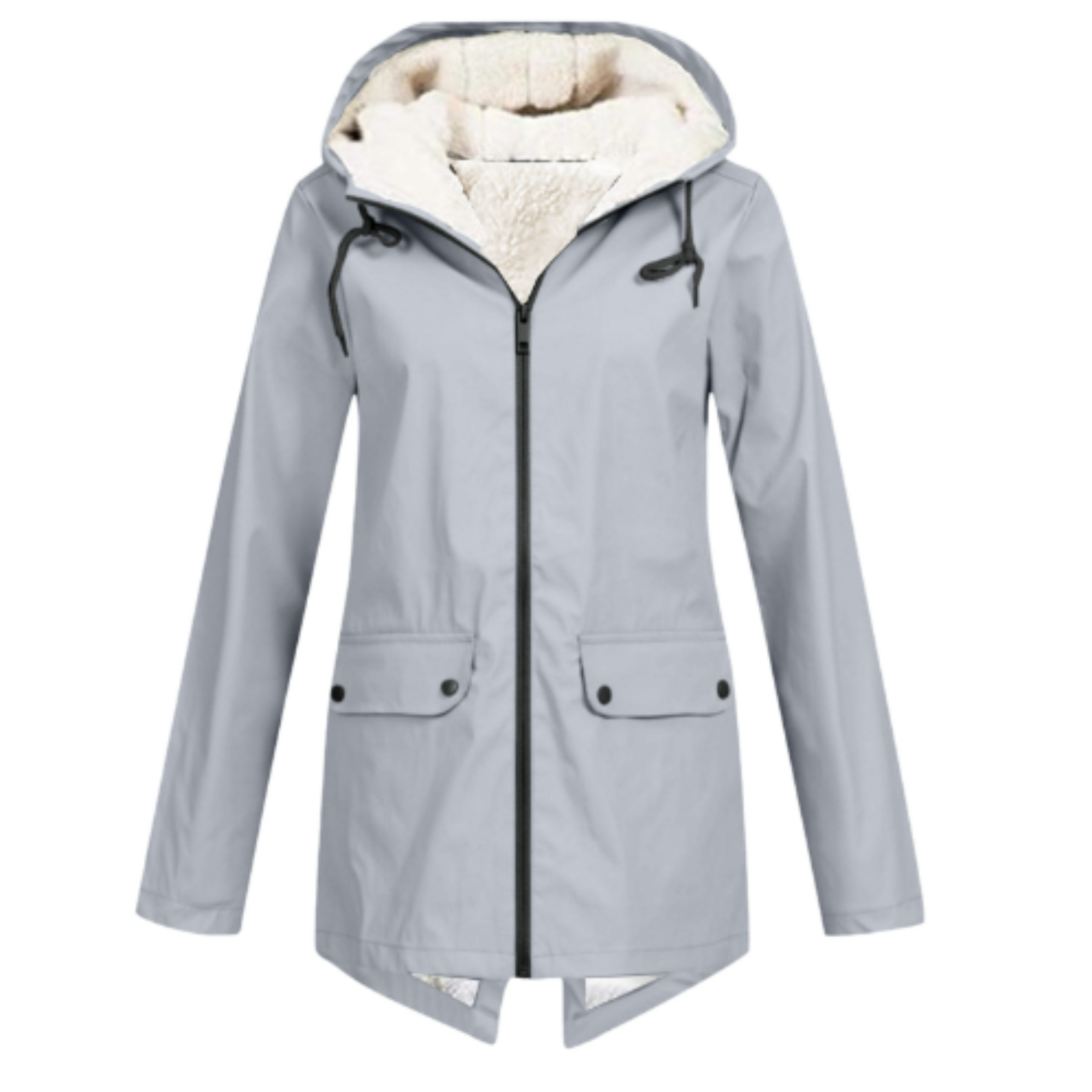 Waterproof Trench Coat Women Hooded Stylish Winter Outerwear 1
