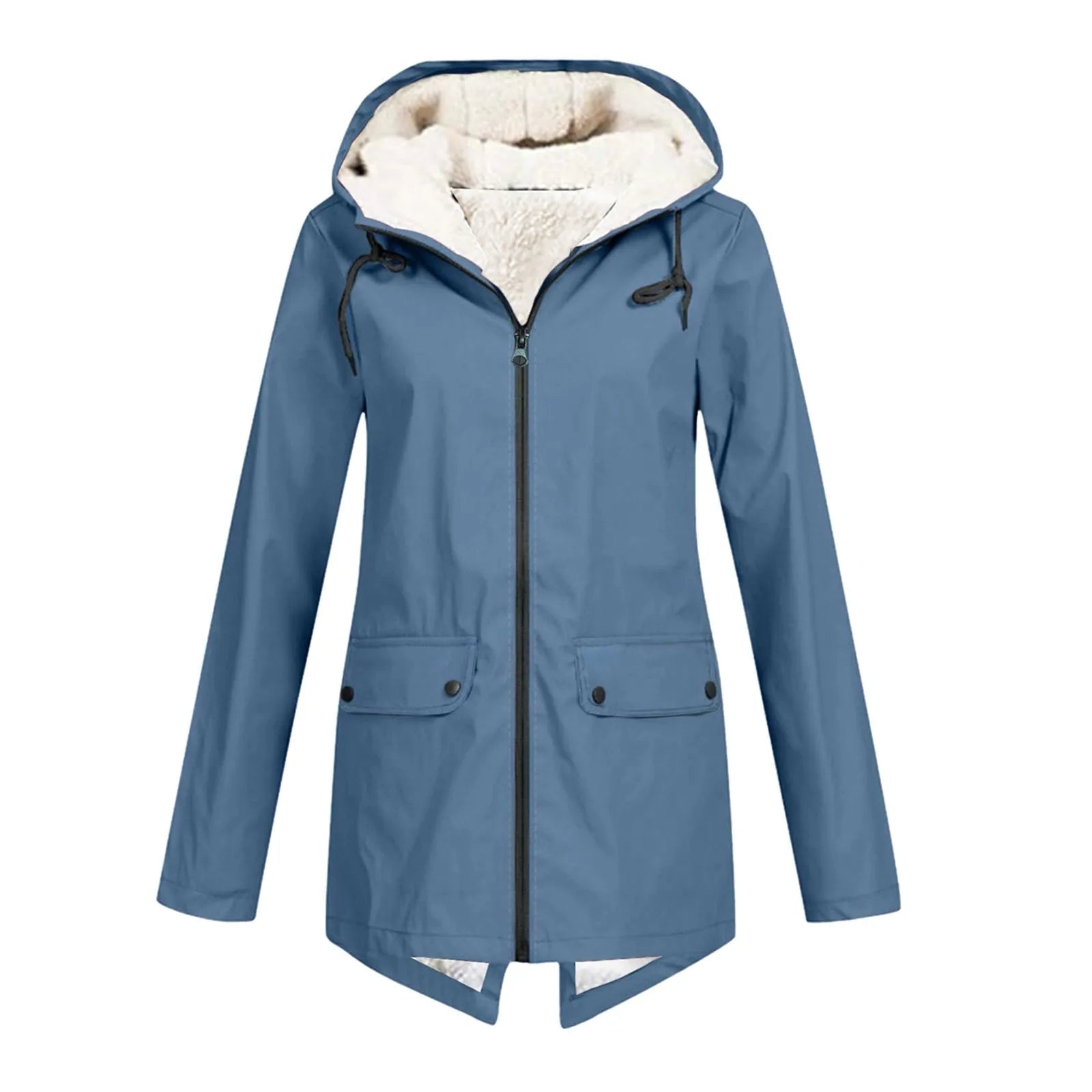 Waterproof Trench Coat Women Hooded Stylish Winter Outerwear 3
