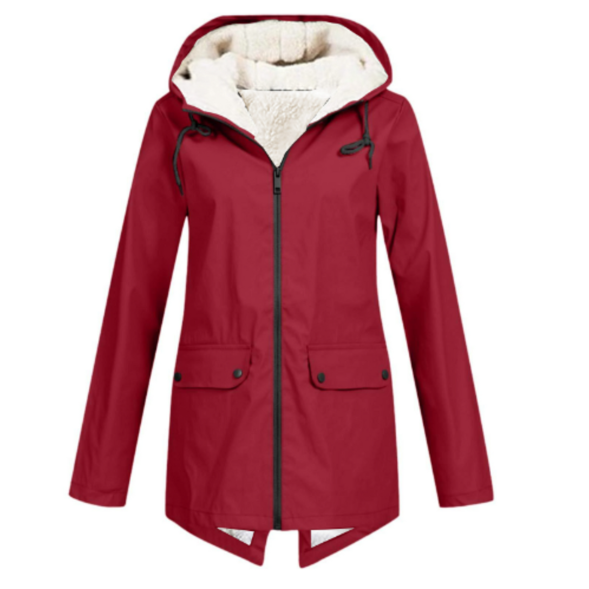 Waterproof Trench Coat Women Hooded Stylish Winter Outerwear 7