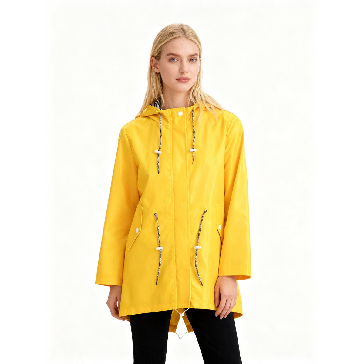 Weatherproof Coat Women Hood Adjustable Waistband Casual Chic Winter Coat 0