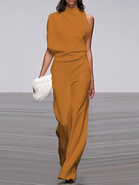 White Jumpsuit Women Sleeveless Wide Leg Casual Summer Outfit Elegant 8