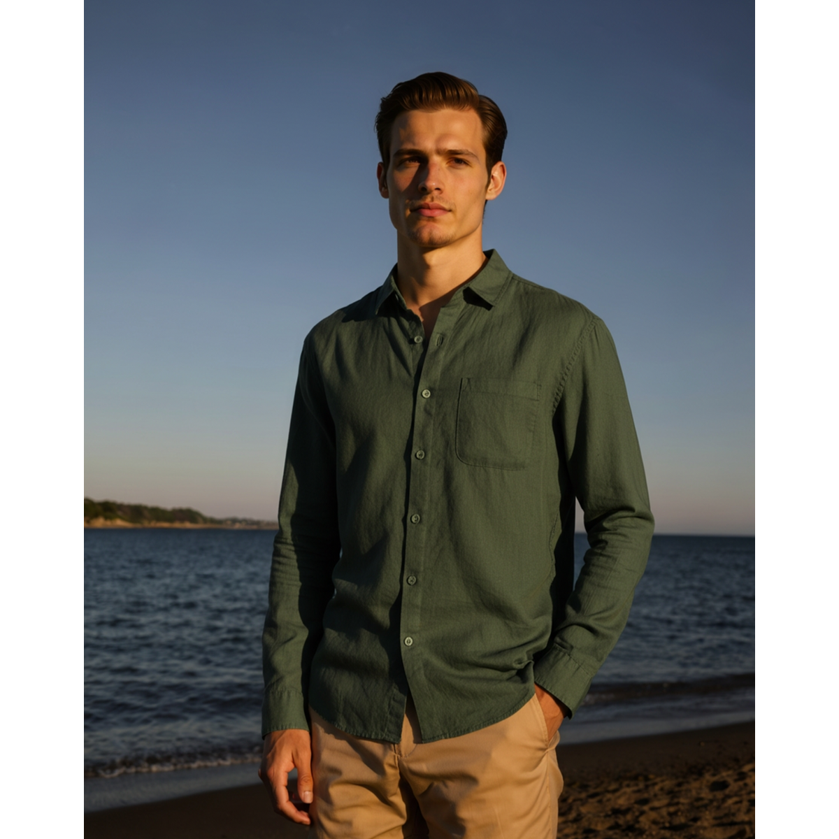 White Linen Shirt Casual Chic Relaxed Fit for Men 7