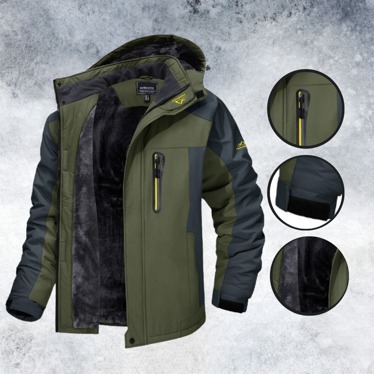 Windproof Outdoor Jacket Men Durable Stylish Hiking Comfort 1