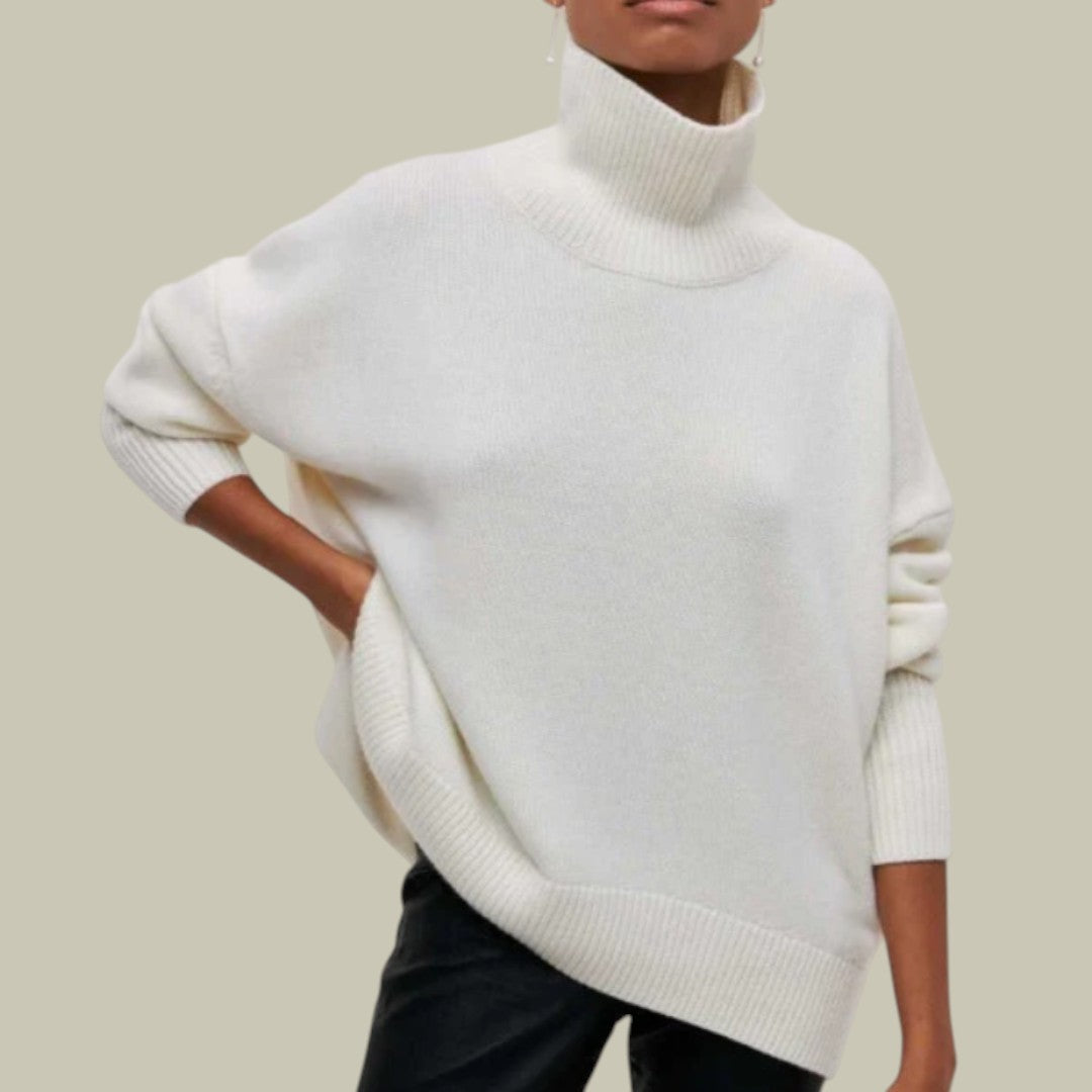 Winter Oversized Turtleneck Sweater Women Cozy Chic Casual Fit 4