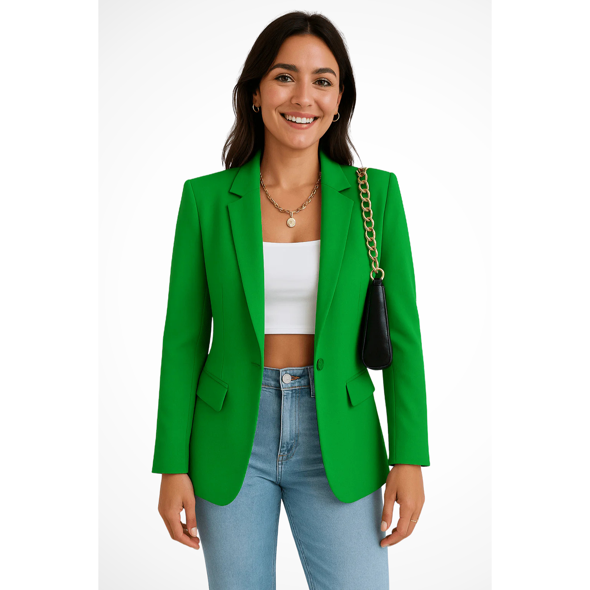 Women's Black Blazer Tailored Fit Elegant Design for Work & Weekend 10